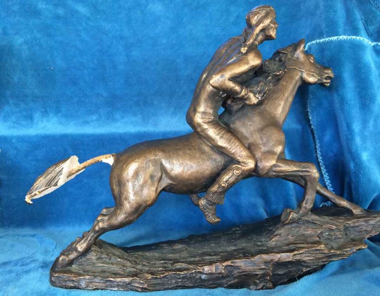 Bronzed Statue Repair Horse & Rider in the style of Fredric Remington